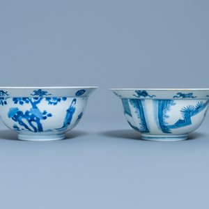 Two Chinese blue and white bowls, Kangxi — 照片 3
