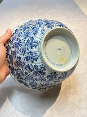 Two Chinese blue and white bowls, longevity and jade mark, Kangxi — photo 7