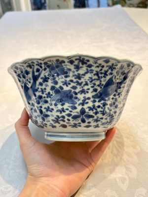 Two Chinese blue and white bowls, longevity and jade mark, Kangxi — photo 8