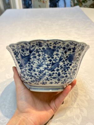 Two Chinese blue and white bowls, longevity and jade mark, Kangxi — photo 9