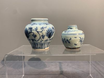 Two Chinese blue and white bowls, two jarlets and two ewers, Ming — photo 5