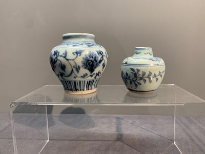 Two Chinese blue and white bowls, two jarlets and two ewers, Ming — photo 6