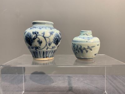 Two Chinese blue and white bowls, two jarlets and two ewers, Ming — photo 3