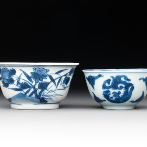 Two Chinese blue and white cups and saucers, Kangxi/Yongzheng — photo 5