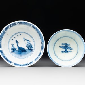 Two Chinese blue and white cups and saucers, Kangxi/Yongzheng — photo 8