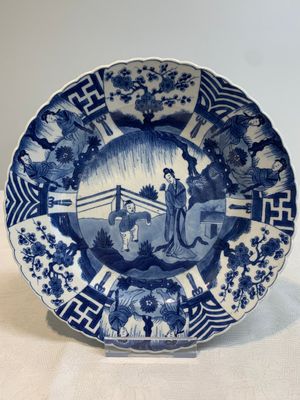 Two Chinese blue and white dishes and a plate, Yongzheng and later — foto 2