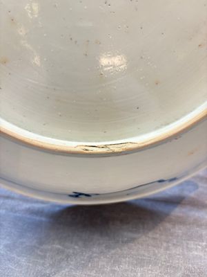 Two Chinese blue and white dishes with floral design, Kangxi — 照片 8