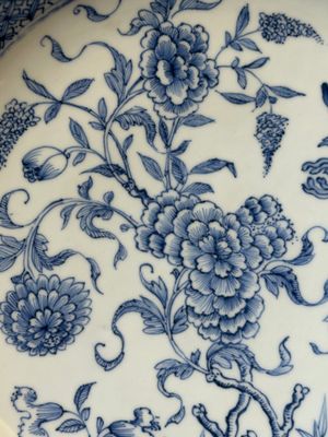 Two Chinese blue and white dishes with floral design, Yongzheng — 照片 12