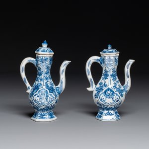 Two Chinese blue and white ewers and covers, Kangxi — 照片 3