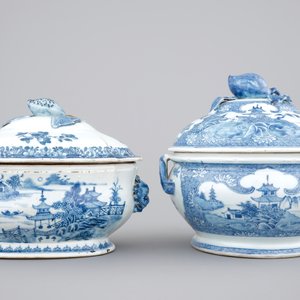 Two Chinese blue and white export porcelain tureens, Qianlong, 18th C. — photo 2
