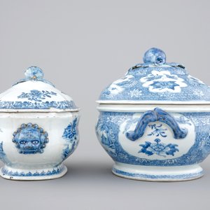 Two Chinese blue and white export porcelain tureens, Qianlong, 18th C. — photo 3