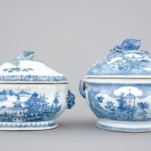Two Chinese blue and white export porcelain tureens, Qianlong, 18th C. — photo 4