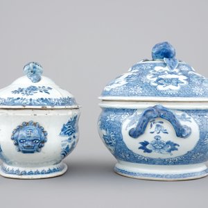 Two Chinese blue and white export porcelain tureens, Qianlong, 18th C. — photo 5