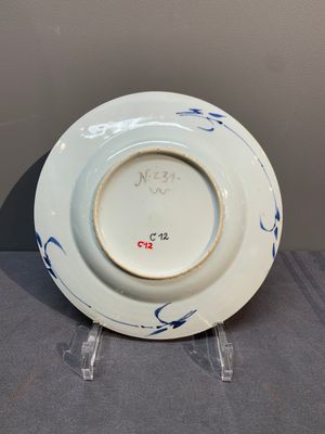 Two Chinese blue and white 'floral' plates with Johanneum Marks, ex-collection of August the Strong, Kangxi/Yongzheng — foto 4