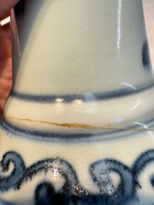Two Chinese blue and white jars, Ming, and a Japanese blue and white vase, possibly Edo, 18th C. — foto 23