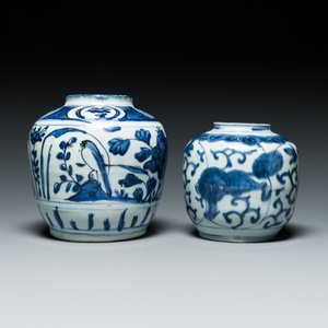 Two Chinese blue and white jars, Wanli — 照片 2