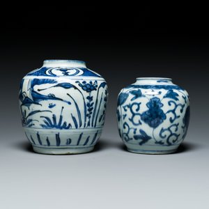 Two Chinese blue and white jars, Wanli — 照片 3