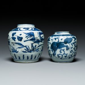 Two Chinese blue and white jars, Wanli — 照片 4