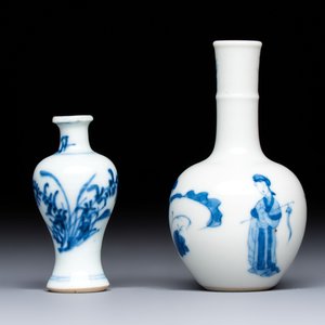 Two Chinese blue and white miniature vases, Kangxi — foto 2