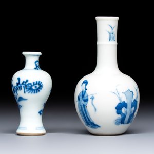 Two Chinese blue and white miniature vases, Kangxi — foto 3