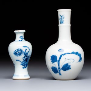 Two Chinese blue and white miniature vases, Kangxi — foto 5