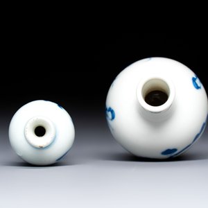 Two Chinese blue and white miniature vases, Kangxi — foto 6