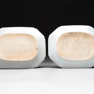 Two Chinese blue and white octagonal serving dishes, Qianlong — foto 2