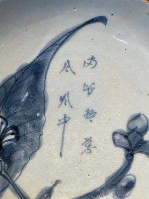 Two Chinese blue and white plates, late Ming/Shunzhi — 照片 3
