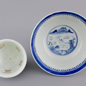 Two Chinese blue and white porcelain bowls, one open-worked, 17/18th C. — foto 6