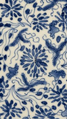 Two Chinese blue and white 'reticulated border' plates, Kangxi — photo 6