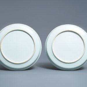 Two Chinese blue and white 'river landscape' dishes, Kangxi/Yongzheng — 照片 2