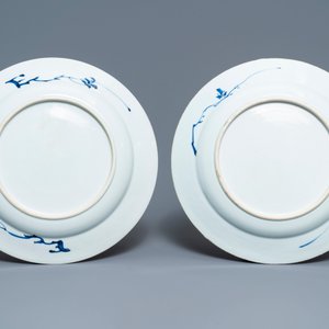 Two Chinese blue and white 'Romance of the Western chamber' dishes, Yongzheng — photo 2