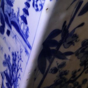 Two Chinese blue and white square tea caddies and covers, Kangxi — 照片 14
