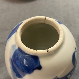 Two Chinese blue and white tea caddies and covers, Kangxi — photo 8