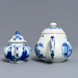 Two Chinese blue and white teapots and covers, Jiajing and Yu marks, Kangxi — 照片 5