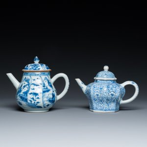 Two Chinese blue and white teapots and covers, Kangxi — photo 2