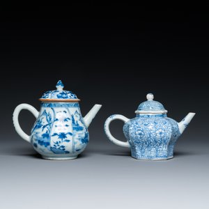 Two Chinese blue and white teapots and covers, Kangxi — photo 4