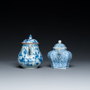 Two Chinese blue and white teapots and covers, Kangxi — photo 5
