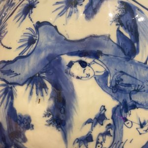 Two Chinese blue and white vases and covers, Wanli — 照片 64