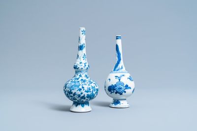 Two Chinese blue and white water sprinklers, Kangxi