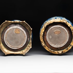 Two Chinese blue and white 'Wen Wang Fang Xian 文王訪賢' and 'Zhu Lin Qi Xian 竹林七賢' vases mounted as lamps, Transitional period — photo 6