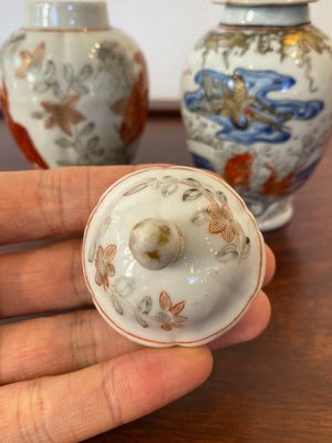 Two Chinese blue, white and iron-red 'carps' tea caddies, Yongzheng — photo 5