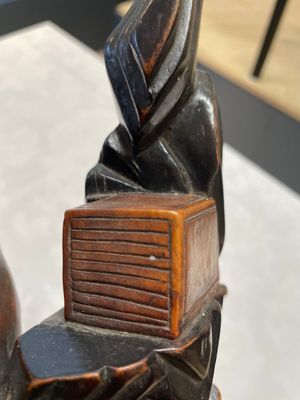 Two Chinese boxwood sculptures of Luohan and Liuhai and a bamboo sculpture of a sage, 17/19th C. — 照片 8