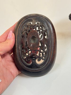 Two Chinese bronze censers, one with a wooden cover,  Ti An 惕庵 mark, 19th C. — photo 31