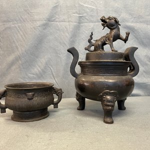 Two Chinese bronze censers, Qing — 照片 9
