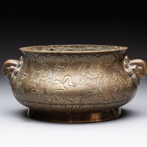 Two Chinese bronze censers, Xuande marks, 19th C. — 照片 2