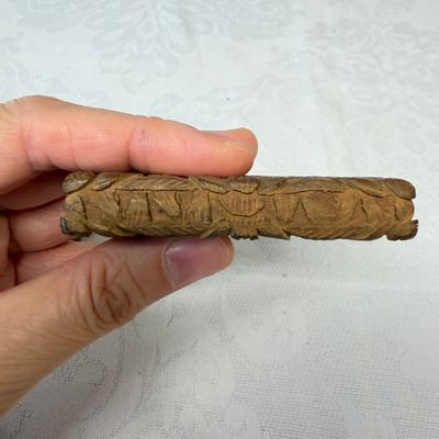 Two Chinese Canton carved wooden card cases and covers — photo 19
