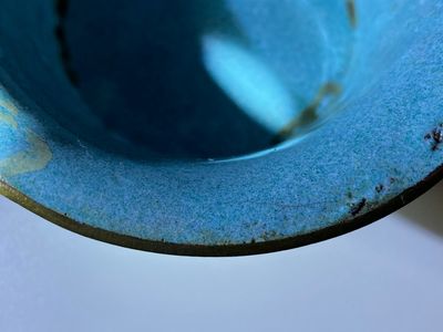 Two Chinese Canton enamel blue-ground bowls, Qianlong/Jiaqing — 照片 12