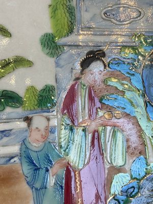 Two Chinese Canton famille rose dishes and a tazza, 19th C. — foto 21