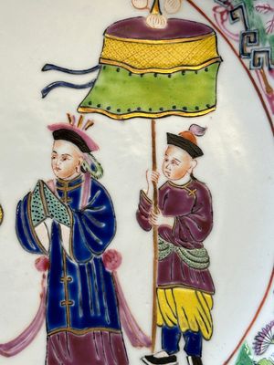Two Chinese Canton famille rose plates, 19th C. — 照片 3